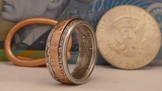 Making a spinning ring from a coin and some wire