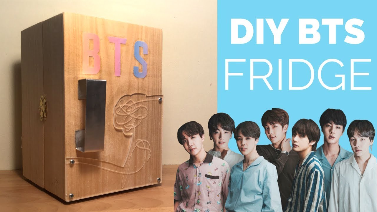 MY DIY BTS FRIDGE!! - YouTube