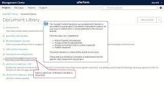 uPerform How To: Batch Check In of Managed Documents