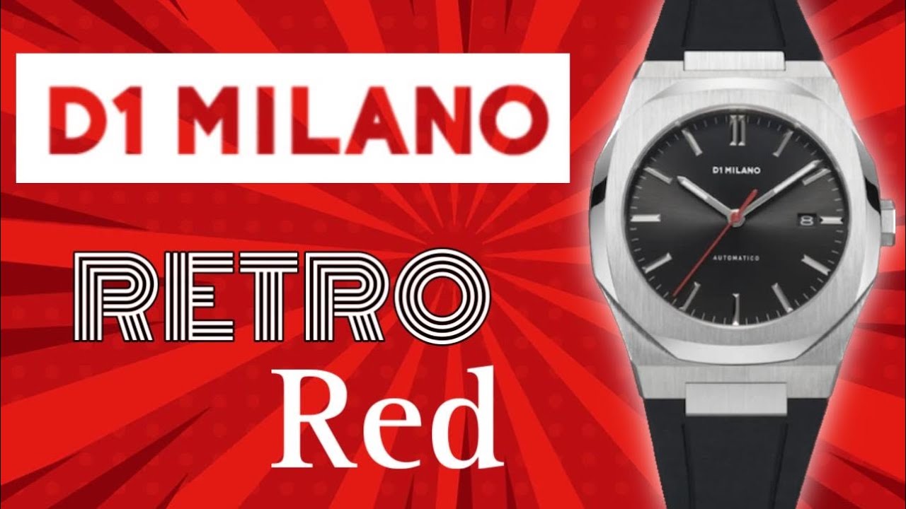 D1 Milano Automatic Retro Red Watch D1-ATRJ10