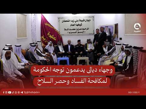 Diyala notables support the government's move to combat corruption and restrict arms #AlFallujahT...
