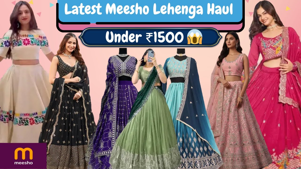 Meesho Lehenga Haul 2025 | Latest Affordable Wedding & Party Wear Lehengas Under ₹1500🤩