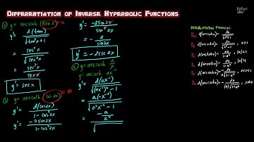 Differentiation of inverse hyperbolic functions