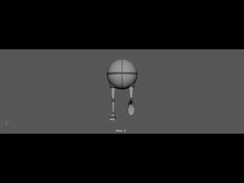 3D Walk Cycle using Maya (Front View)