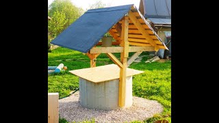 Строим простой и функциональный колодезный домик