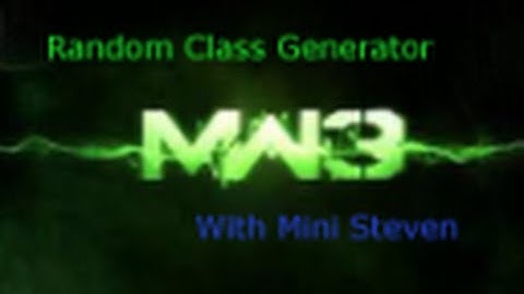 MW3 | Random Class Generator | Snipers Work For Me! Ep. 14