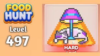 Food Hunt Pixel puzzle level 497 walkthrough solution gameplay 