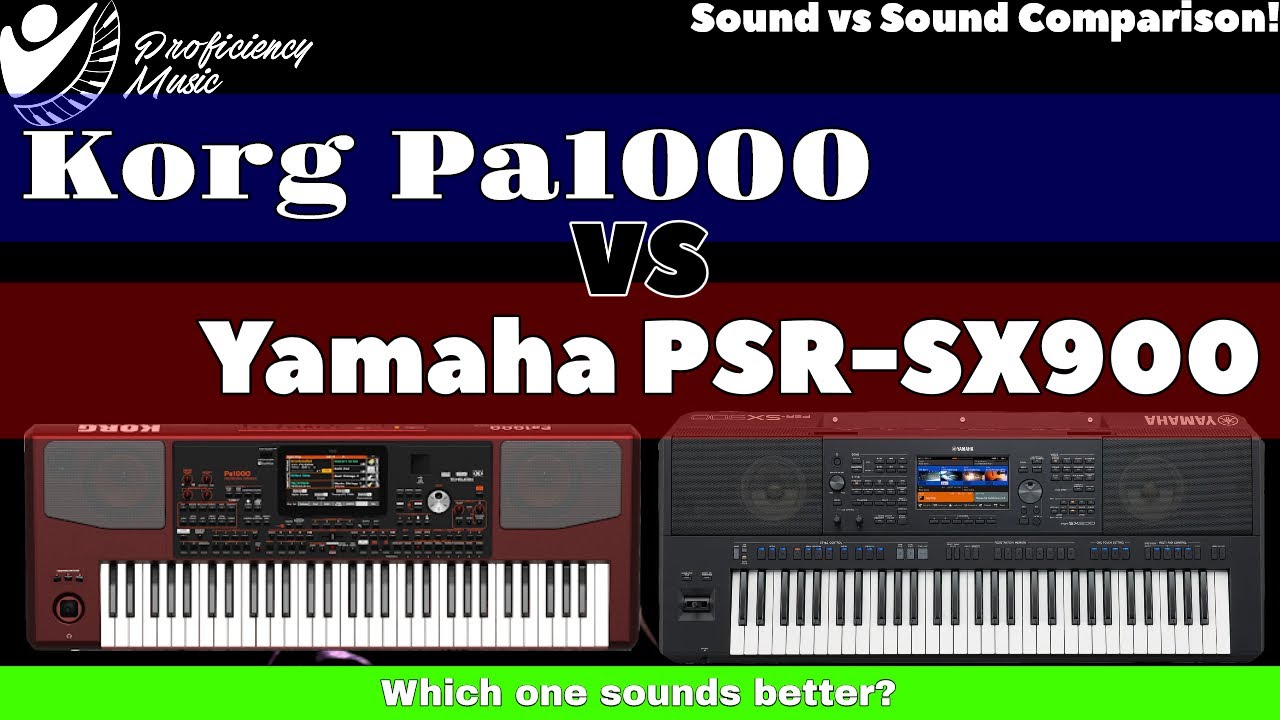 Pa1000 vs Yamaha PSRSX900 2K Sound vs Sound Comparison! Which