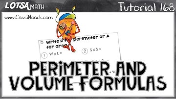 Math Lesson 168 - Perimeter and Volume Formulas - LOTSA MATH