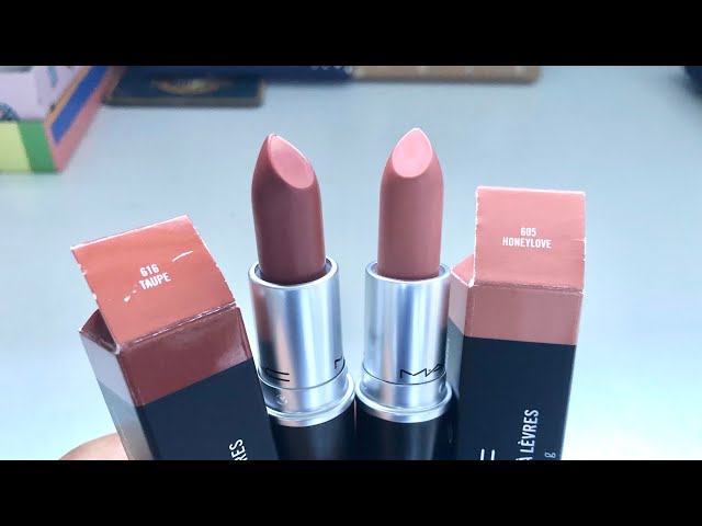 Honeylove vs Taupe Mac Lipsticks 