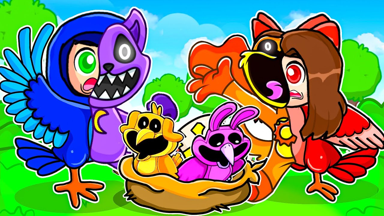 We Become SMILING CRITTER BIRDS FAMILY in Roblox 😱