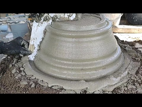 cement pot with 2-in-1 template