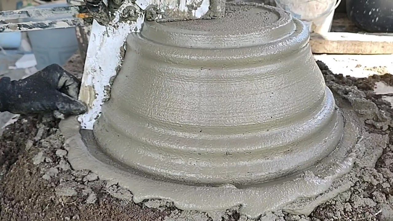 vaso de cimento com Gabarito 2em1