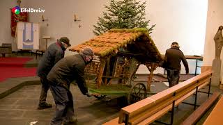 Der Singende Hirte - Aufbau der kleinen Krippe