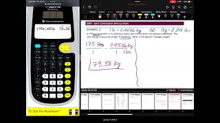 Unit Conversion Applications Example 2 (MAT043)
