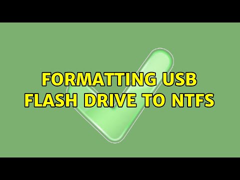 Formatting USB Flash Drive To NTFS 2 Solutions 