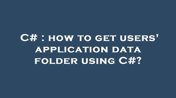 C# : how to get users