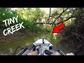 Kayak Fishing in a TINY Creek (CREEPY!!!)
