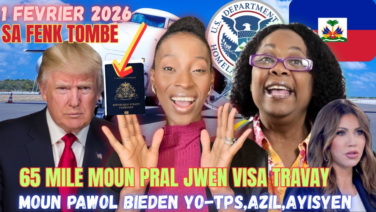 Gwo Nouvel 1 Feb😳Trump Resi Aprouve Yon Program 65 Mil visa Pral bay✈️DR Gabeau Esplike Dezyem Etap 