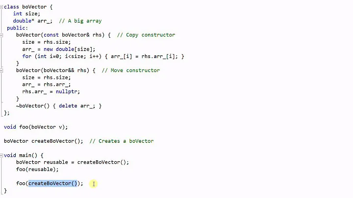 C++ 11: Rvalue Reference -- Move Semantics