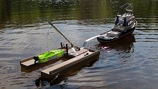 FULL ACTION Miss geico 17``POWER BOAT RACER &amp; scale boat atlantic adventure.