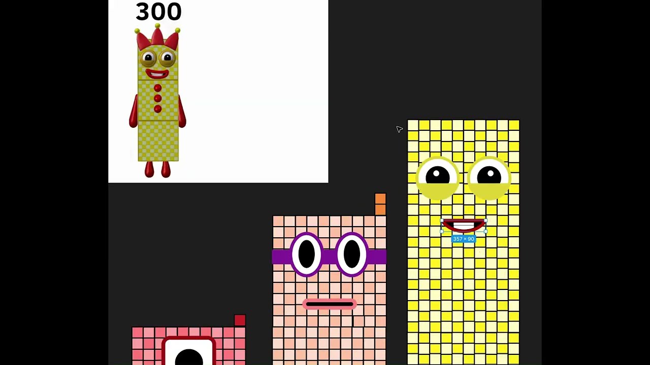 Build Numberblocks 300 With CreativeBlox