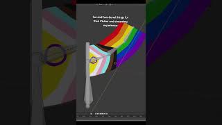 Pride flag as a Vnyan prop! #blender #3d #unity #vnyan #vtuber #pride
