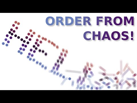 Text Emerges from Chaotic Bouncing Balls