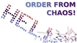 Text Emerges From Chaotic Bouncing Balls