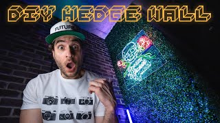 THE ARTIFICIAL HEDGE WALL + NEON SIGN COMBO (DIY INSTALL GUIDE)