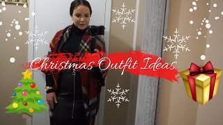 Christmas/Holiday Outfit Ideas...Cozy & Chic outfits using staples you already own in your closet!