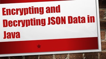 Encrypting and Decrypting JSON Data in Java