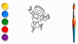 Satisfying Coloring Video With A Beautiful Final Result Robots