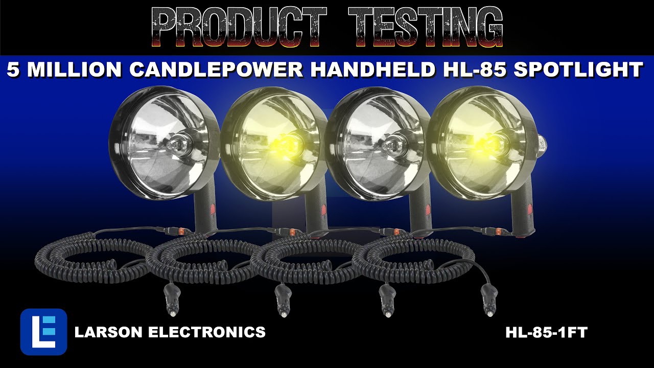 5 Million Candlepower Handheld HL-85 Spotlight - 100 Watt Halogen - Spot & Flood Combo - 1ft Pigtail
