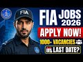 FIA Recruitment 2026 | How to Apply Online Full Eligibility Criteria