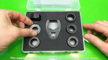 DL- UNI 50054. Set of keys for CR injector nozzle nut tightening of all manufacturers