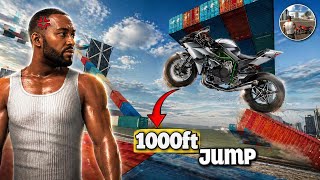 🙀Franklin Jumped Splendor Bike🏍️ To Building.(Challenge)"