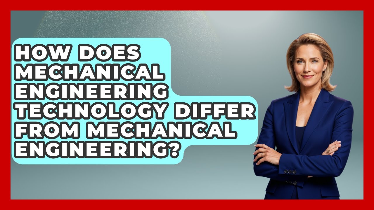 How Does Mechanical Engineering Technology Differ From Mechanical Engineering?