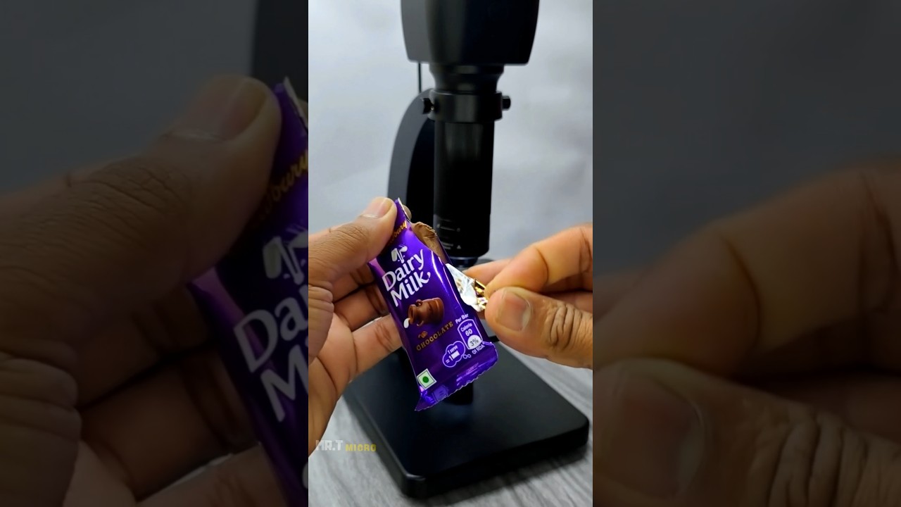 Dairy Milk Chocolate🧈 Under in Microscope #shorts #microscope #dairymilk #chocolate #biology