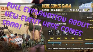 #pubgmobile #HERECOMESSARA! #newevent   FULL EXPLAIN ABOUT SARA NEW EVENT HERE COMES SARA! |PUBGM