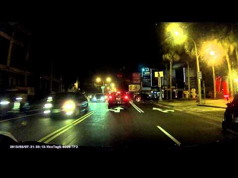 0307台南市晚上公園路與公園南路 機車計程車車禍