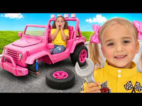 Alice and Mia turned an old toy car into a birthday gift!