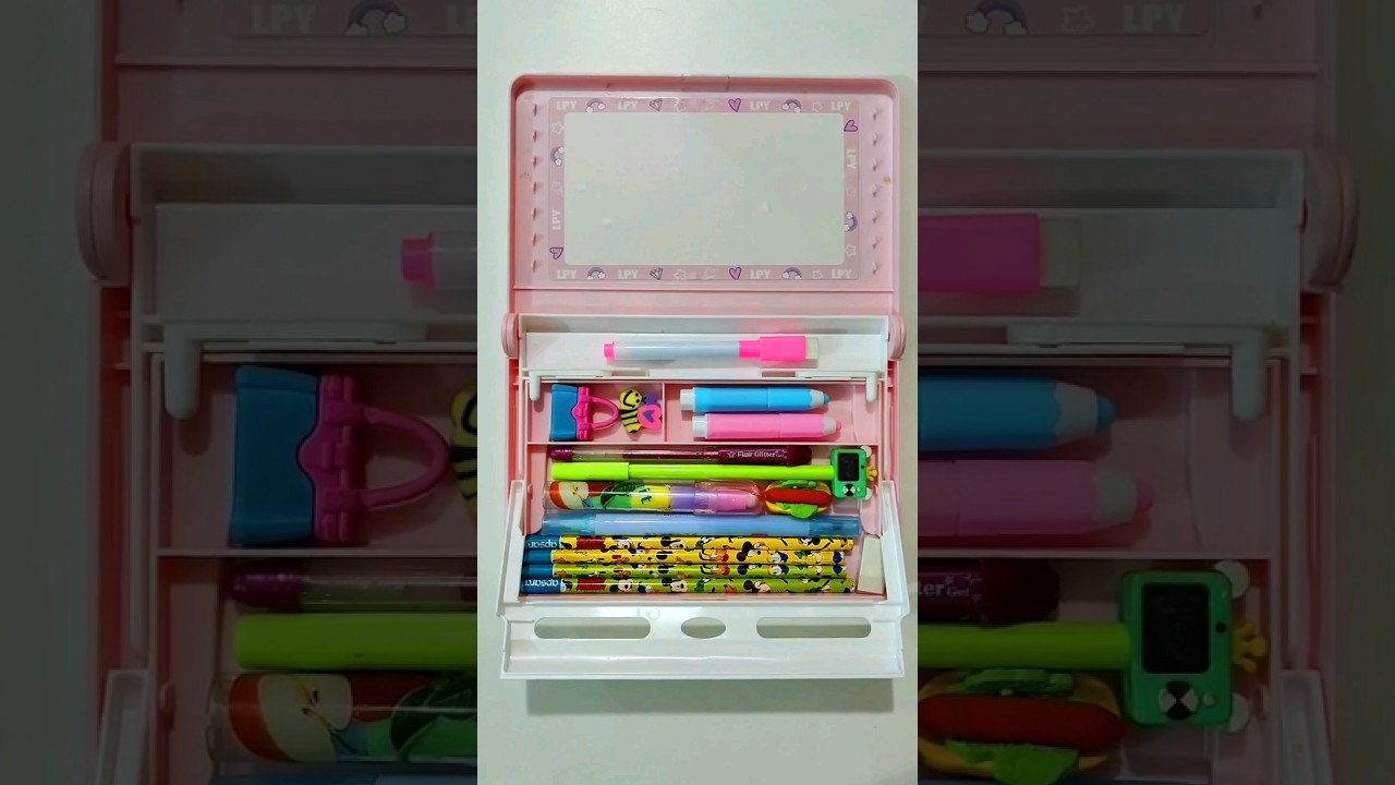 BTS Pencil Case With Book Stand & White Board, Geometry Box 