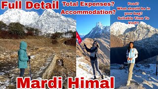 Details About Mardi Trek♥️|Total Expenses, Road, Food,Accommodation, Medicine |