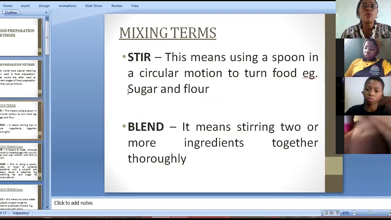 JSS3 HOME ECONOMICS FOOD PREPARATION METHODS YouTube