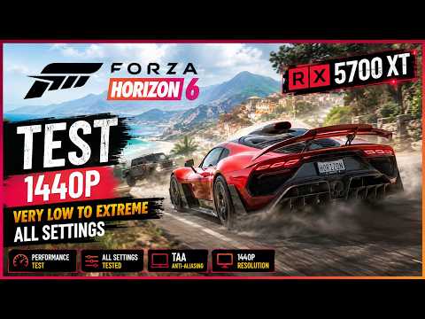 Forza Horizon 6 on RX 5700 XT - 1440p Very Low to Extreme Settings