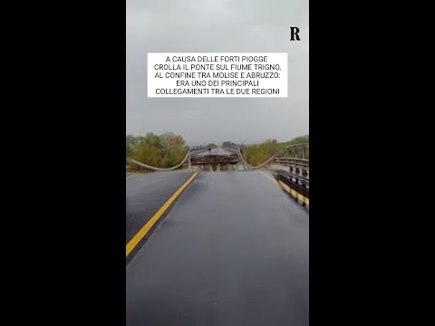 Video Crolla ponte sulla statale Adriatica tra Abruzzo e Molise