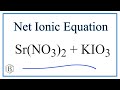 Net Ionic Equations and Reactions
