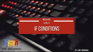 Level 0 : Main Session 2 | If Condition