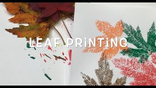 Learn Print Making using Fall Leaves